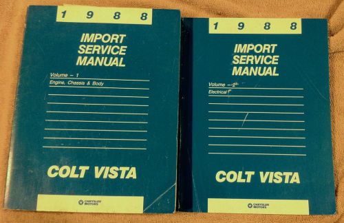 1988 88 dodge colt vista oem factory service - shop - repair manual set