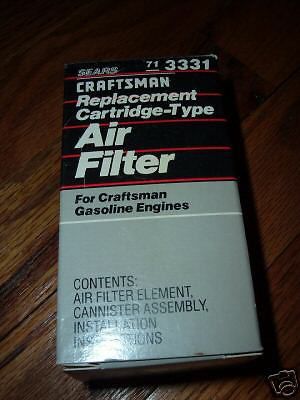 Vintage sears craftsman replacement cartridge-type air filter auto automobile