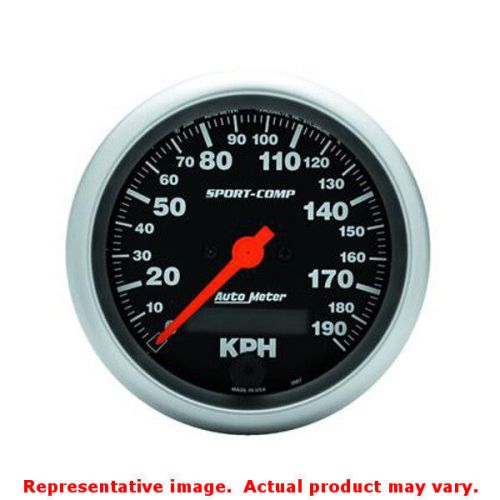 Auto meter 3987-m 3-3/8in range: 190 kph auto meter sport-comp gauges fits:univ