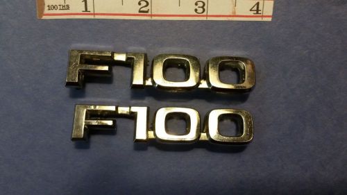 Two (2) vintage ford ranger f100 chrome body emblems, original