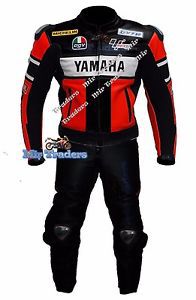 Yamaha black/red 46 motorbike scooter leather suit jacket trousers men xs 2 4xl