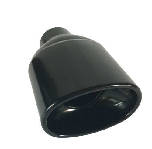 Exhaust tip 5.50&#039;&#039; x 3.5&#039;&#039; dia od oval 7.50&#034; long 2.50&#034; inlet wdwo55075-250-bpss