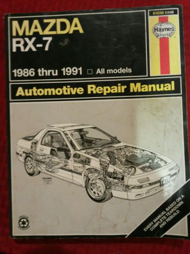 Haynes mazda rx 7 repair manual
