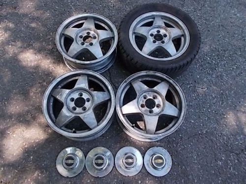Alfa milano gtv 6 set of 4 performance 5 spoke 6 x 15 jj alloy wheels w/ centers