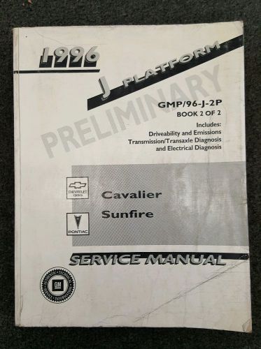1996 chevrolet cavalier / pontiac sunfire factory service manual (manual 2 of 2)