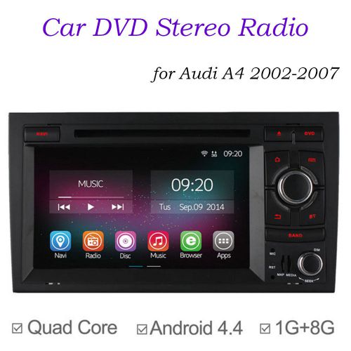 7'' 8g in-dash car quadcore dvd stereo radio for audi a4 2002-2007 gps/wifi/usb