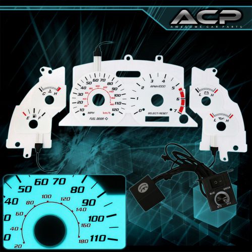 Buy White Indiglo Gauge Dashboard Cluster Upgrade For 19992004 Mustang 6Cyl JDM in La Puente