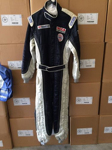 Used sparco profi racing suit fia 8856-2000 sfi 3.2/5 3 layer navy gray size 54