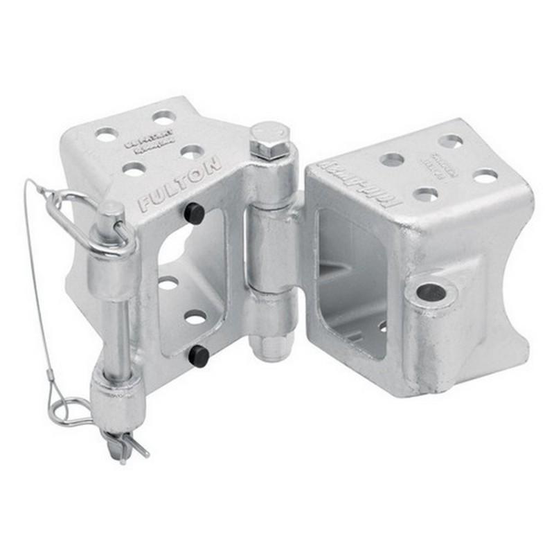 Fulton fold-away bolt-on hinge kit rating 7,500 lbs 3x4" trailer beam