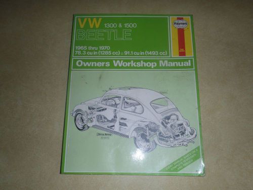 Haynes manual volkswagen beetle 1300 &amp; 1500 65-75 car workshop manuals,