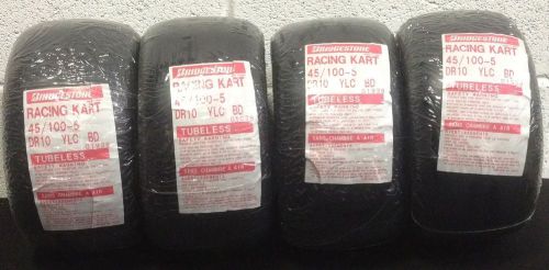 Bridgestone &#034;new in wrappers&#034; go kart tires sets 450 cadet ylc