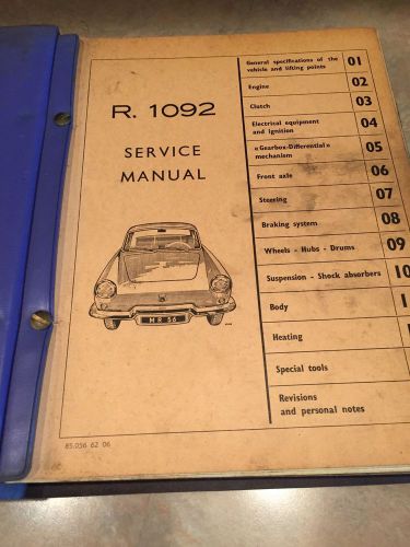 Renault r 1092 shop manual