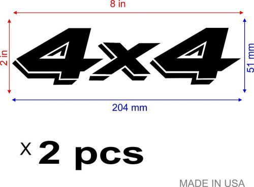 2 in x 8 in 4x4  stickers vinyl off road truck suv atv utv 4wd awd wrc rally x 2