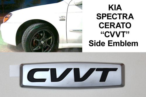 2 x cvvt oem kia spectra cerato genuine emblem side logo letter chrome symbol