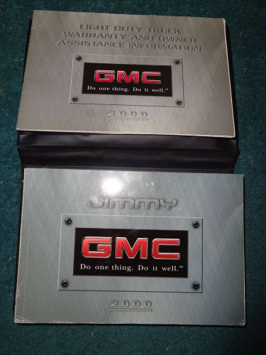 2000 gmc jimmy owner&#039;s manual set / original guide book set