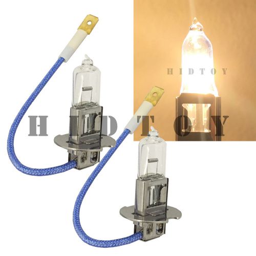 Dot h3 xenon halogen amber-white oem 4300k headlight 2x lamp bulb #ht3 fog light