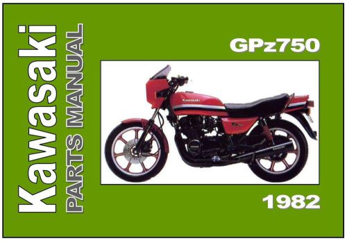 Kawasaki parts manual gpz750 r1 gpz750r z750r 1982 replacement spares catalog