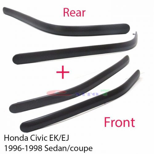 Front| + rear bumper molding impact pad trim 96-98 honda civic ek ej ek3 ek4 set