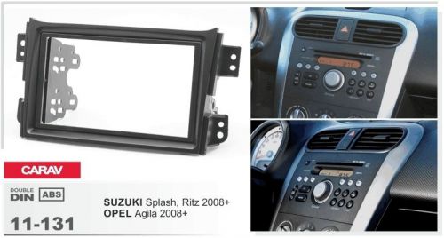 Carav 11-131 2din car radio dash kit panel opel agila 08+, suzuki splash ritz 08