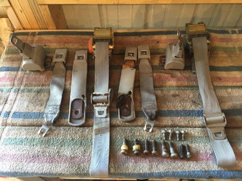 1970-1981 1978 camaro/z28/firebird/trans am complete set gray grey seat belts