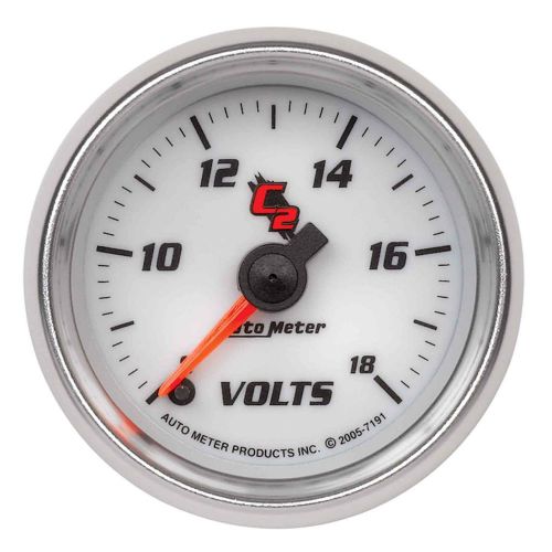 Auto meter 7191 2-1/16&#034; voltmeter, 8-18v. c2