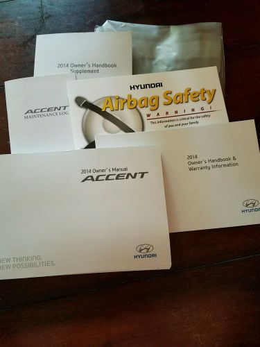 2014 hyundai accent owners manual used like new free shipping includes case