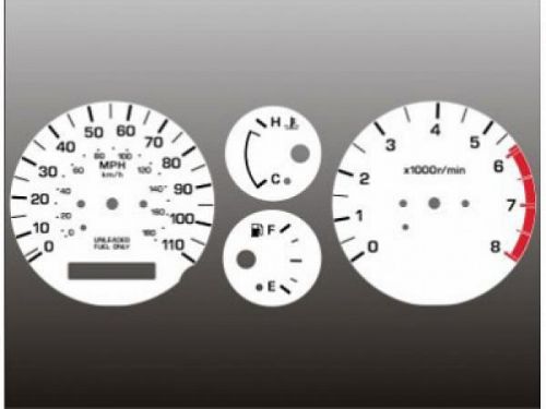 White face gauge set fits 2000-2001 nissan xterra frontier dash gauge cluster