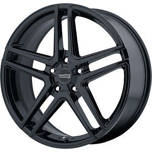American racing ar907 15x7 5x114.3 +35mm gloss black wheels rims