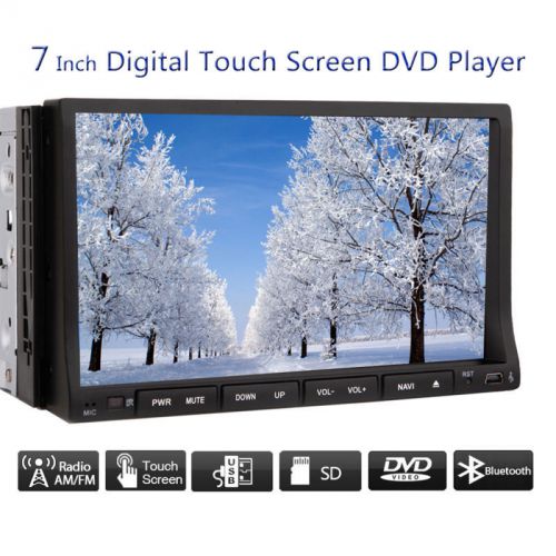 In dash 2 din 7&#034; touch screen car stereo dvd player radio usb sd mp3 video audio