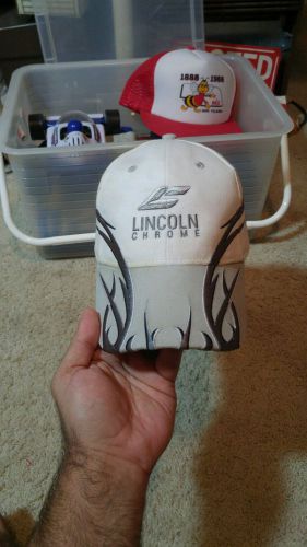 Lincoln chrome adjustable baseball hat nice used