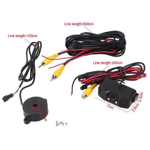 Portable 3in1 wide angle car parking reverse backup radar sensor camera d