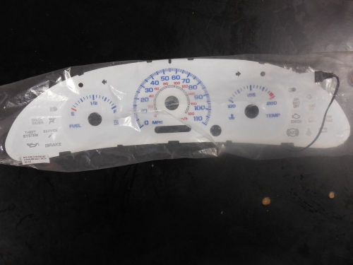 Reverse glow red blue face silver glow gauge for chevy cavalier w/o tach 00-02