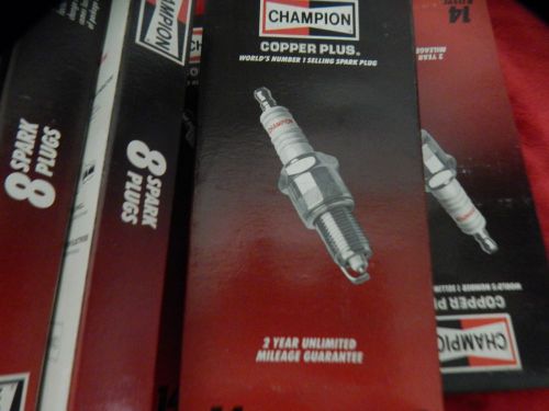 Nt356) lot of 8 nos champion num14 rj12yc spark plugs.....1 x .boxed set
