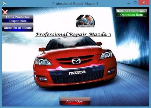 Workshop manual / repair manual professional mazda 3 2003-2006