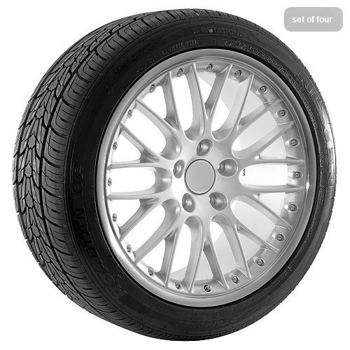 20 inch silver vw wheels rims with tires (vkw-135-20-slv-tires)