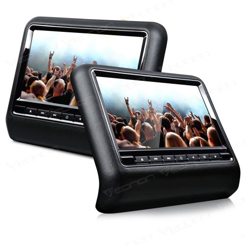 Buy US Portable 9" Black Pair Car Headrest DVD Player Pillow Digital
