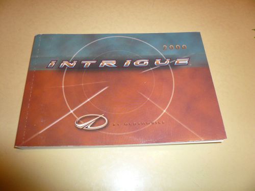 2000 oldsmobile owner&#039;s manual intrigue - vintage - glove box