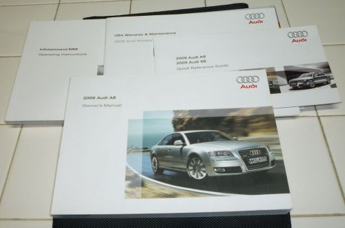 2009 audi a8 owners manual set 09 +case + infotainment mmi navigation guide