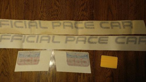 1986 corvette official 70th anniversary indy 500 pace car decals- gold/black