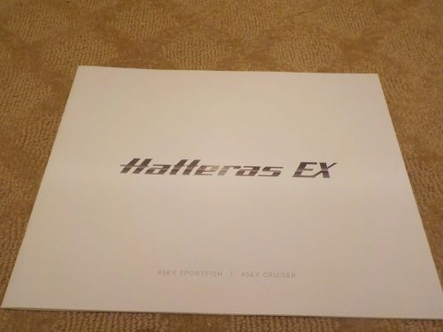 Hatteras yachts - 45 ex sportfish / cruiser marketing brochure - printed 2015