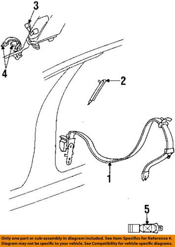 Mopar oem 5018505aa front seat belts-extension