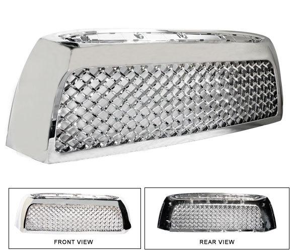 07 08 09 2009 toyota tundra chrome mesh grill grille ch