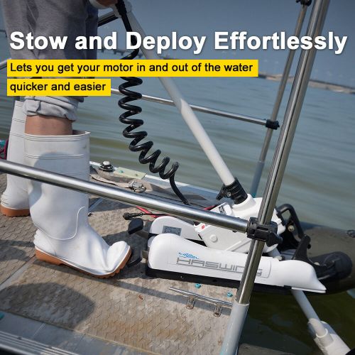 AQUOS Haswing W 12V 55LBS 54" Bow Mount Trolling Motor & Remote & Quick Release, US $1.00, image 4