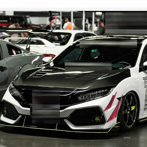 Vehicle Front Bumper Canards Diffuser Valence Spoiler Lip Fin Body Kit Sport Red, US $14.00, image 2