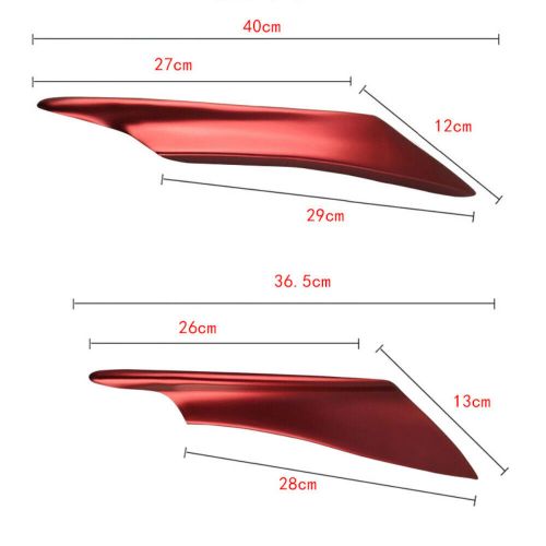 Vehicle Front Bumper Canards Diffuser Valence Spoiler Lip Fin Body Kit Sport Red, US $14.00, image 5
