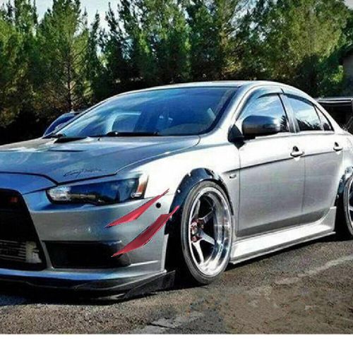 Vehicle Front Bumper Canards Diffuser Valence Spoiler Lip Fin Body Kit Sport Red, US $14.00, image 6