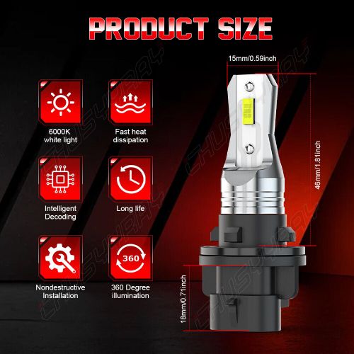 34901-hp5-601 34901-hm8-b00 led headlight bulb lights for 2013 honda 420 rancher