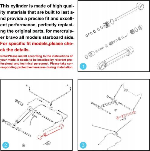 Trim Ram Cylinder Power for Mercruiser Bravo I II III 98704A26 18-2425, US $149.91, image 4