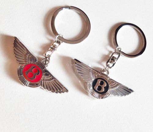 2pcs metal car logo keychain black &amp; red b logo car key ring pedant