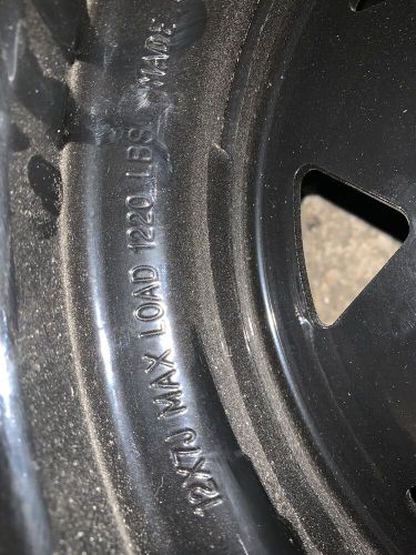 Delta 12"x7" 8-spoke black steel offset 2-5 wheels / mini truck/ side x side/atv